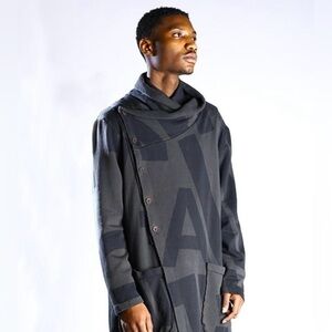 Syngman Cucala Printed Hersey Knit Jacket Small